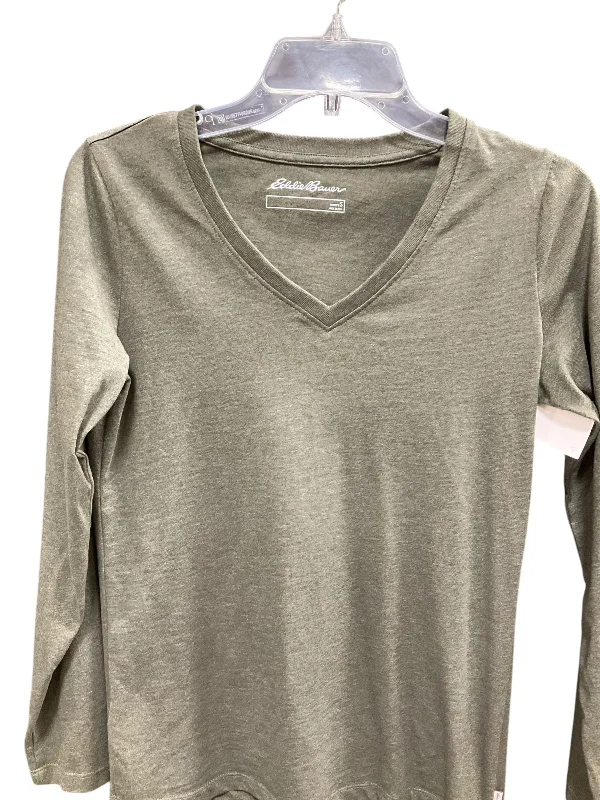 Top Long Sleeve By Eddie Bauer In Green, Size: S