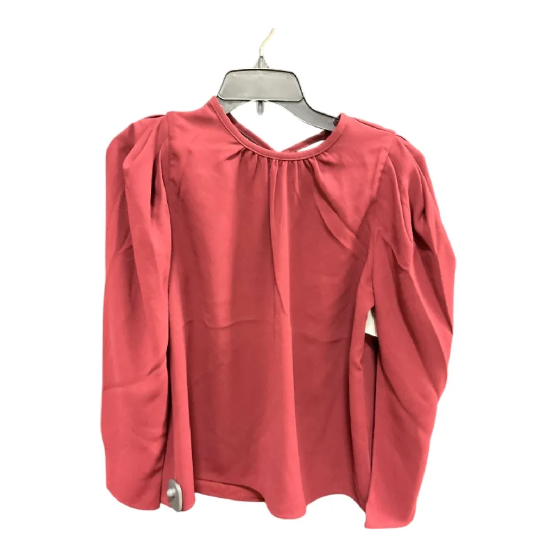 Top Long Sleeve By Express In Brick Red, Size: M