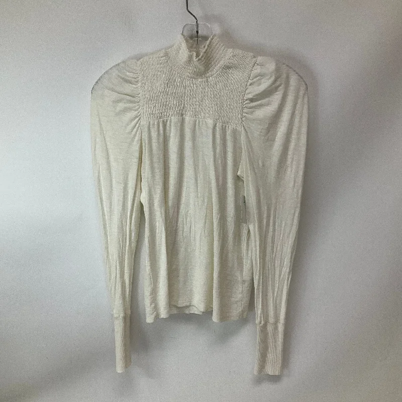 Top Long Sleeve By Nation In White, Size: Xs