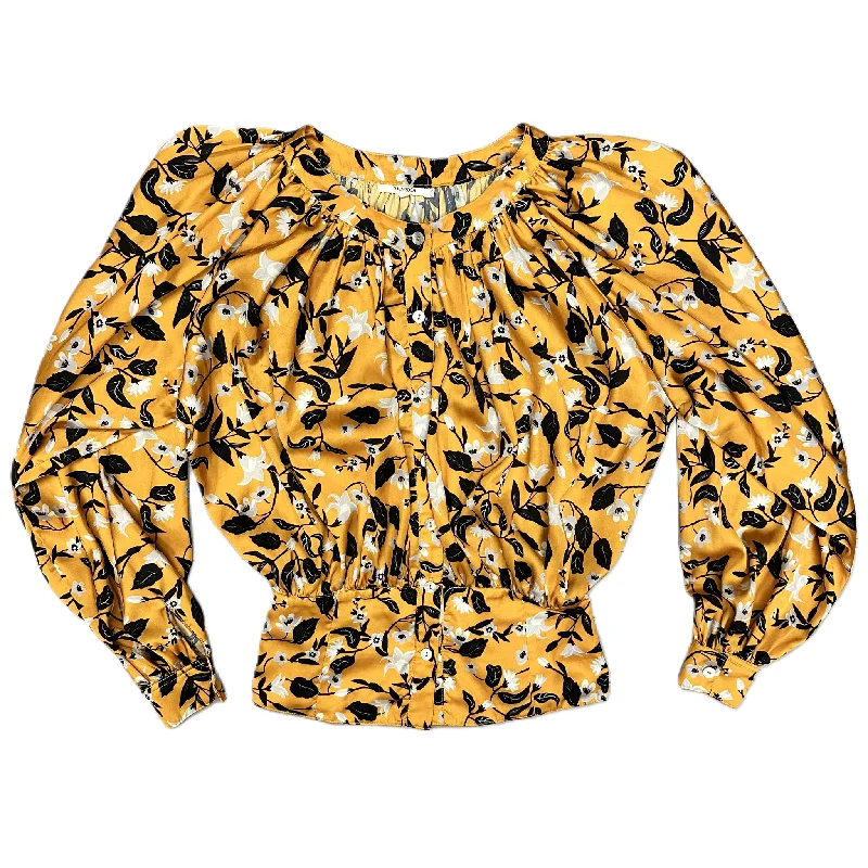 Top Long Sleeve By Tularosa In Yellow, Size: Xs