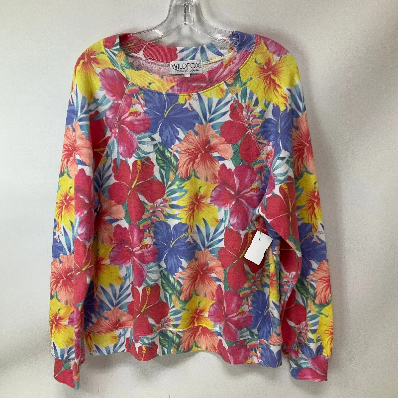 Top Long Sleeve By Wildfox In Floral Print, Size: M