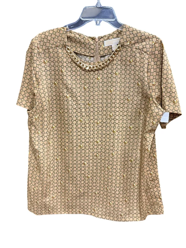 Top Short Sleeve By Michael By Michael Kors In Brown, Size: L