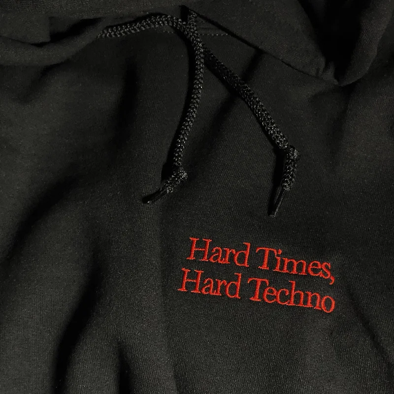 Hard Times, Hard Techno® Embroidered Hoodie (super limited)