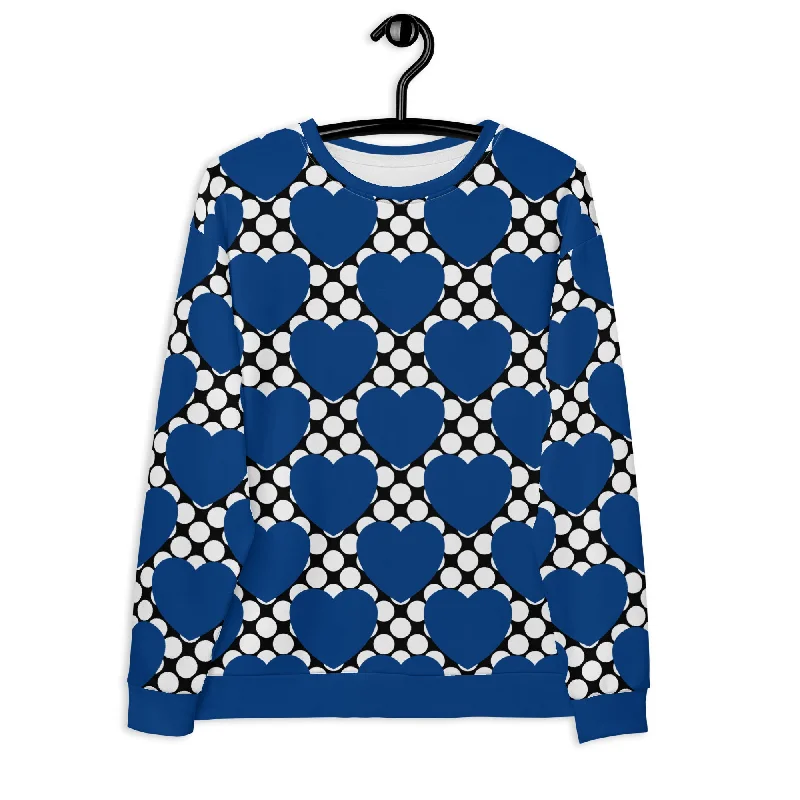 ELLIE LOVE DOT blue black - Unisex Sweatshirt  (recycled)