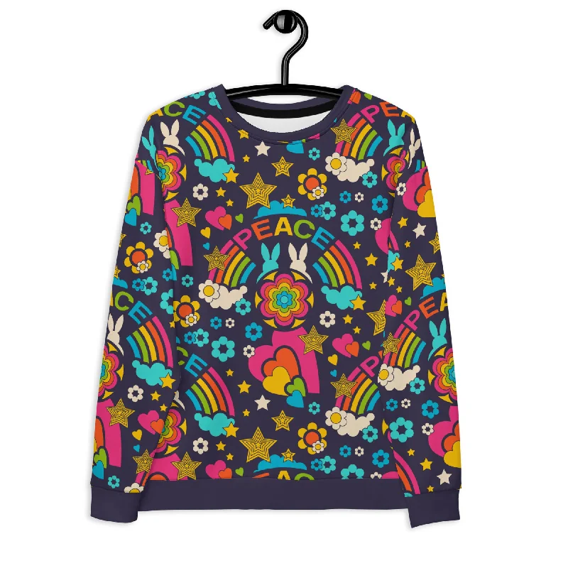 BUNNY PEACE darkblue - Unisex Sweatshirt  (recycled)